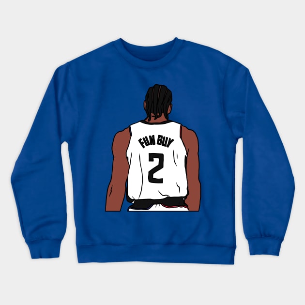 Kawhi Leonard Fun Guy Crewneck Sweatshirt by rattraptees